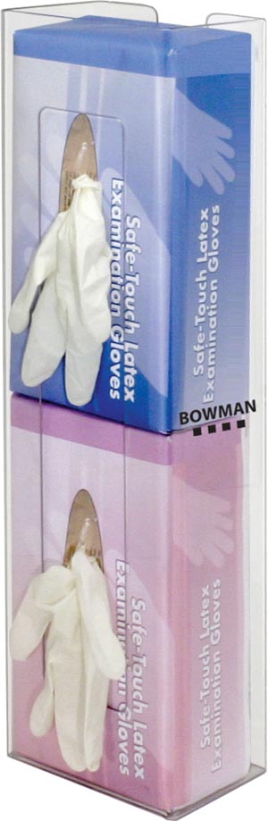 Dispenser Glove Double High Grade Flexible Clear PETG Plastic 5½' W x 20'H x 3¾'D (1/EA 4/CS) by Bowman Dispensers  ID GP-106